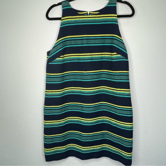 Vineyard Vines Deep Bay Striped Jacquard Shift Dress Size 12 Sleeveless Casual - Picture 3 of 7